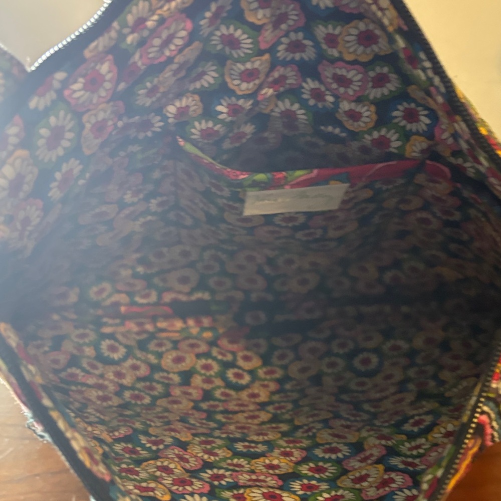 Vera Bradley Black Multicolor Floral Shoulder Bag - Picture 7 of 8